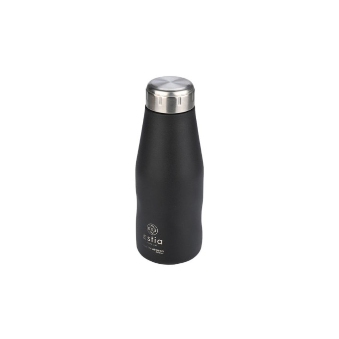 ESTIA ΘΕΡΜΟΣ TRAVEL FLASK SAVE THE AEGEAN 350ml MIDNIGHT BLACK