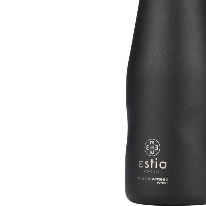 ESTIA ΘΕΡΜΟΣ TRAVEL FLASK SAVE THE AEGEAN 350ml MIDNIGHT BLACK