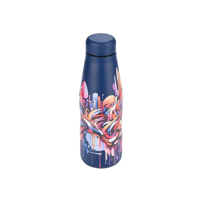 ESTIA ΘΕΡΜΟΣ TRAVEL FLASK SAVE THE AEGEAN 500ml VIBRANT VORTEX