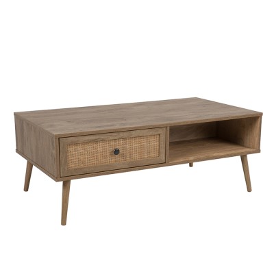 AMMOS COFFEE TABLE ΜΕ 1ΣΥΡΤΑΡΙ 110x59xY41,4cm  ΦΥΣΙΚΟ|RATTAN 