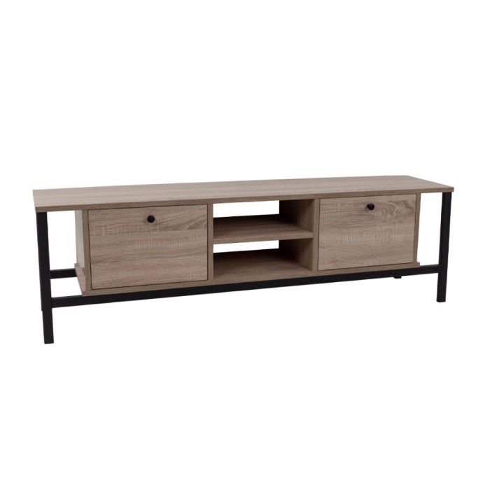 OGGI TV STAND SONOMA ΜΑΥΡΟ 150x35xH45cm