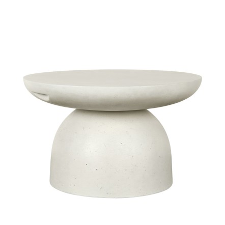 PEBBLE COFFEE TABLE NATURAL WHITE 70x70xH42cm