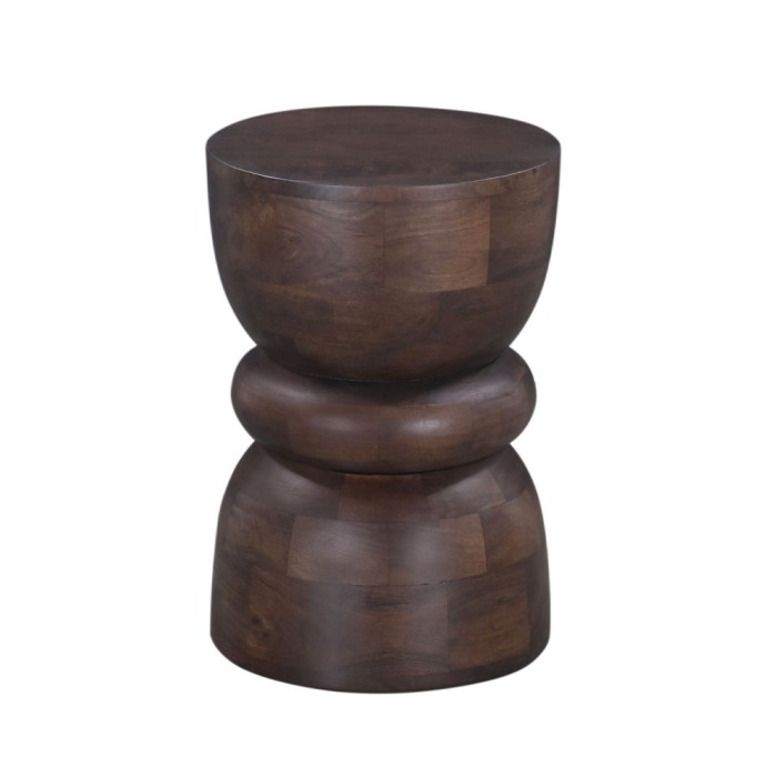 ASPEN SIDE TABLE 34x34xH50cm ΚΑΡΥΔΙ ΣΚΟΥΡΟ 