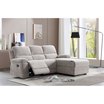 RELAX ΚΑΝΑΠΕΣ RECLINER ΓΩΝΙΑ ΔΕΞΙΑ BEIGE 212x156xH96cm