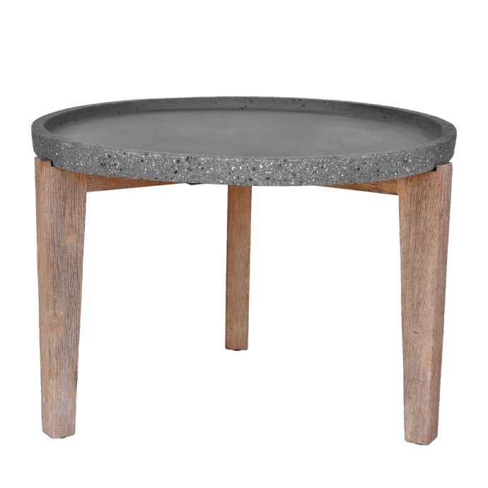 ORRIN COFFEE TABLE ΑΝΘΡΑΚΙ ΦΥΣΙΚΟ 73x73xH48cm