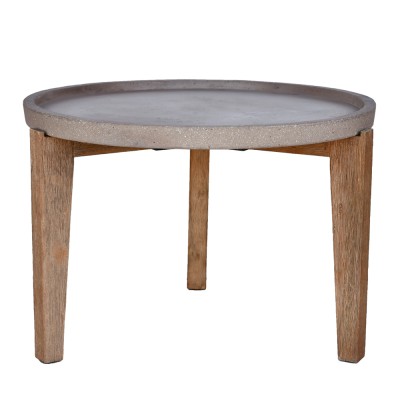 ORRIN COFFEE TABLE ΚΑΦΕ ΦΥΣΙΚΟ 73x73xH48cm