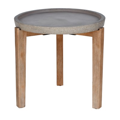 ORRIN COFFEE TABLE ΚΑΦΕ ΦΥΣΙΚΟ 53x53xH48cm