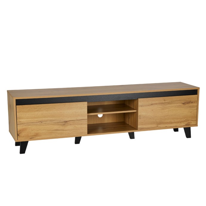 ARABICA TV STAND SONOMA ΜΑΥΡΟ 170x38xH49cm