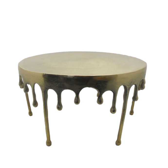 DROP COFFEE TABLE ΧΡΥΣΟ 75x75xH40,5cm