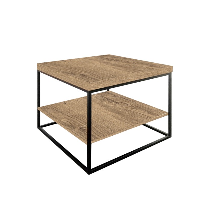 CITY COFFEE TABLE 59x59xH50cm SONOMA ΣΚΟΥΡΟ ΜΑΥΡΟ 