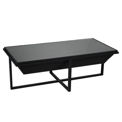 CHEOPS COFFEE TABLE 120x60xH42cm ΜΑΥΡΟ 