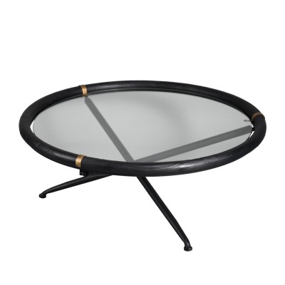 COLOMBO COFFEE TABLE 100x100xH40cm ΜΑΥΡΟ 