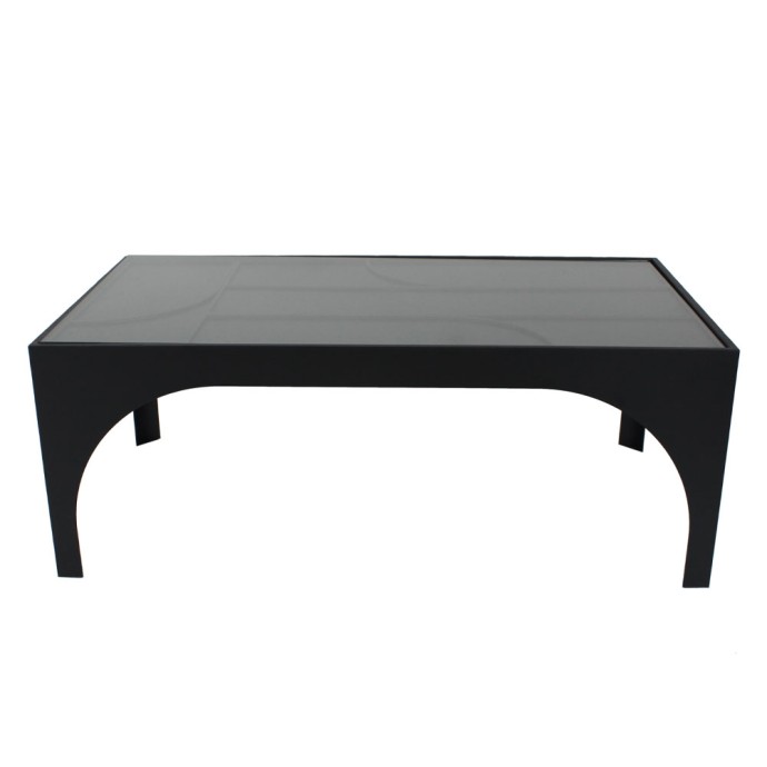 ARCHES COFFEE TABLE 100x55xH38cm ΜΑΥΡΟ ΜΑΤ 