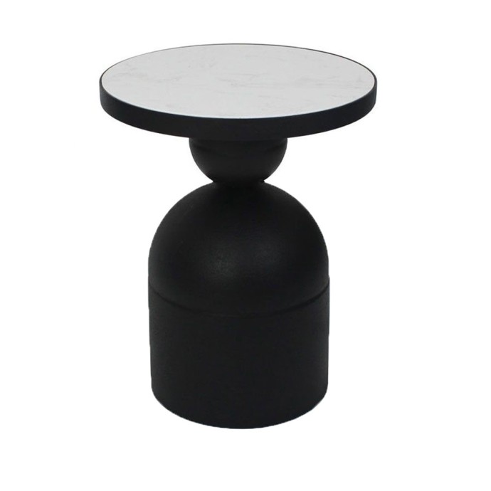 BOMB SIDE TABLE 41x41xH62,5cm ΜΑΥΡΟ 