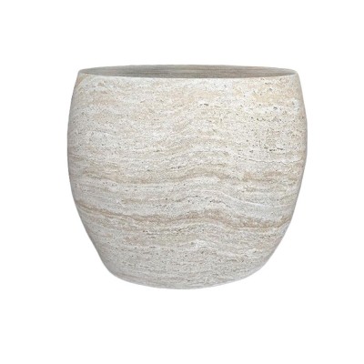 LITHOS OVAL SIDE TABLE BEIGE 62x43x52.5