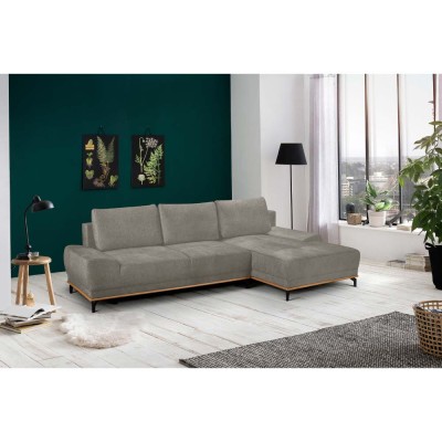 NATURA ΓΩΝΙΑΚΟΣ ΚΑΝΑΠΕΣ ΚΡΕΒΑΤΙ 283x164x90 ΔΕΞΙΟΣ TAUPE 