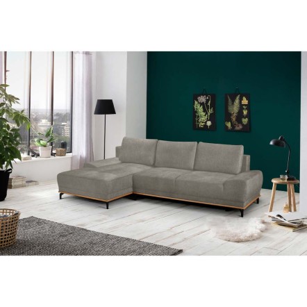 NATURA ΓΩΝΙΑΚΟΣ ΚΑΝΑΠΕΣ ΚΡΕΒΑΤΙ 283x164x90 ΑΡΙΣΤΕΡΟΣ TAUPE 