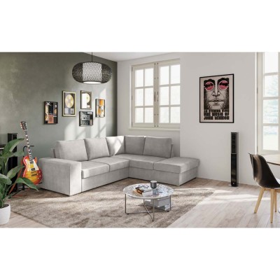 EDDI ΓΩΝΙΑΚΟΣ ΚΑΝΑΠΕΣ ΚΡΕΒΑΤΙ 248x213x90 ΔΕΞΙΟΣ TAUPE 
