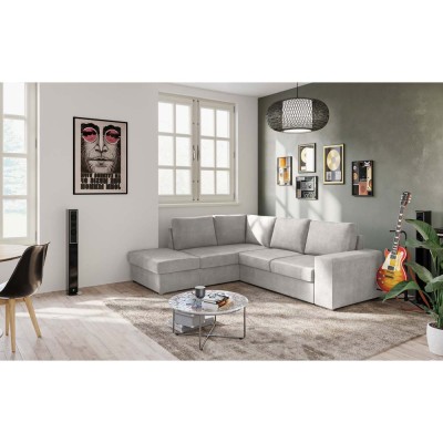 EDDI ΓΩΝΙΑΚΟΣ ΚΑΝΑΠΕΣ ΚΡΕΒΑΤΙ 248x213x90 ΑΡΙΣΤΕΡΟΣ TAUPE 