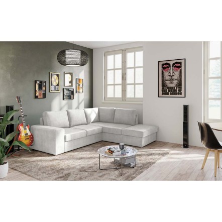 EDDI ΓΩΝΙΑΚΟΣ ΚΑΝΑΠΕΣ ΚΡΕΒΑΤΙ 248x213x90 ΔΕΞΙΟΣ CREAM 