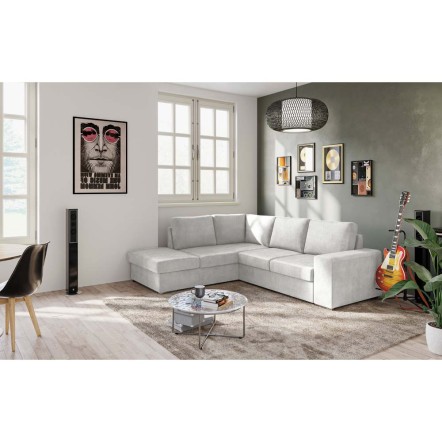 EDDI ΓΩΝΙΑΚΟΣ ΚΑΝΑΠΕΣ ΚΡΕΒΑΤΙ 248x213x90 ΑΡΙΣΤΕΡΟΣ CREAM 