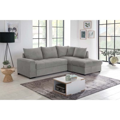 BILL ΓΩΝΙΑΚΟΣ ΚΑΝΑΠΕΣ ΚΡΕΒΑΤΙ 241x173x94 ΔΕΞΙΟΣ ΓΚΡΙ 