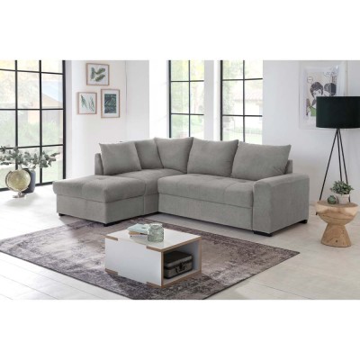 BILL ΓΩΝΙΑΚΟΣ ΚΑΝΑΠΕΣ ΚΡΕΒΑΤΙ 241x173x94 ΑΡΙΣΤΕΡΗ ΓΚΡΙ 