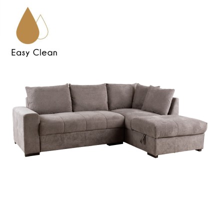 BILL ΓΩΝΙΑΚΟΣ ΚΑΝΑΠΕΣ ΚΡΕΒΑΤΙ 241x173x94 ΔΕΞΙΟΣ TAUPE 