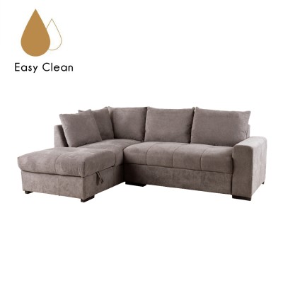 BILL ΓΩΝΙΑΚΟΣ ΚΑΝΑΠΕΣ ΚΡΕΒΑΤΙ 241x173x94 ΑΡΙΣΤΕΡΟΣ TAUPE 