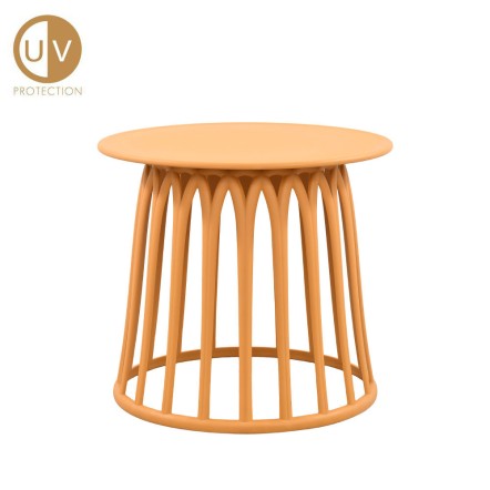 BASKET COFFEE TABLE ΜΟΥΣΤΑΡΔΙ 49.5x49.5x44cm