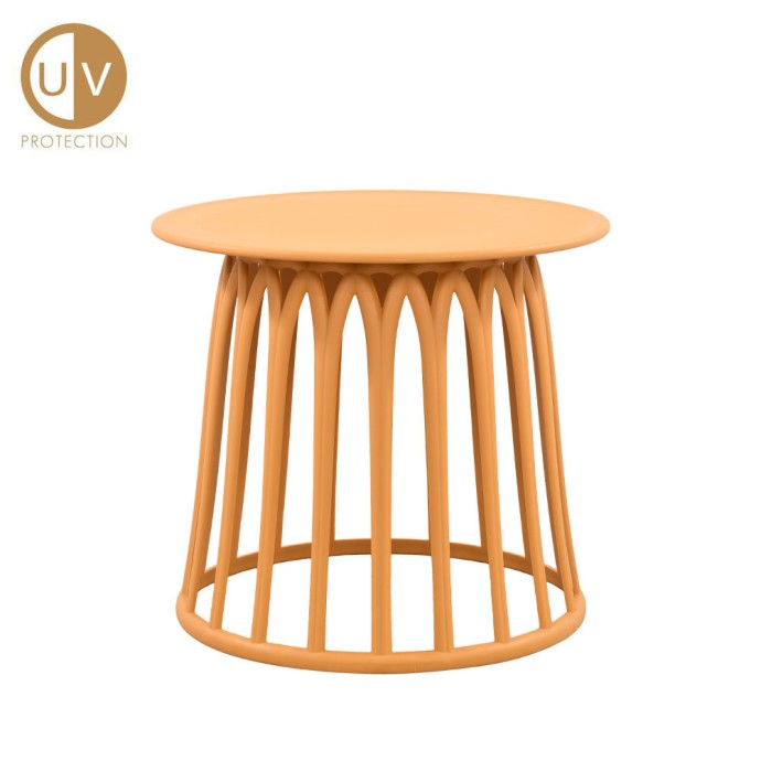 BASKET COFFEE TABLE ΜΟΥΣΤΑΡΔΙ 49.5x49.5x44cm
