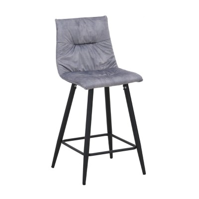 LINEA ΣΚΑΜΠΟ BAR ΓΚΡΙ SILVER 42x51x84cm