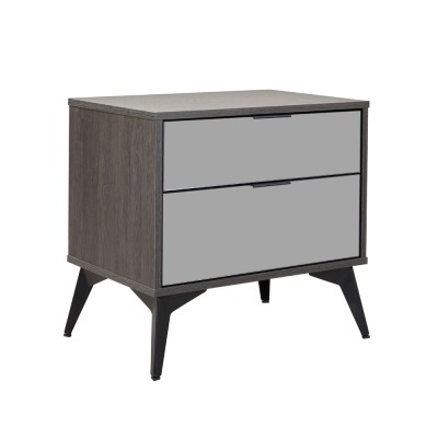 SPECCHIO ΚΟΜΟΔΙΝΟ 2ΣΥΡΤΑΡΙΑ 58x39x55 ΜΑΥΡΟ OAK ΚΑΘΡΕΠΤΗΣ 