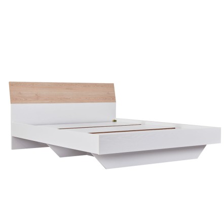 LUCIDO ΚΡΕΒΑΤΙ 162x202x88 ΛΕΥΚΟ OAK ΦΥΣΙΚΟ 
