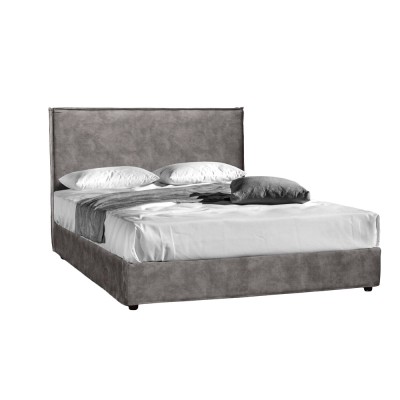 DOMUS ΚΡΕΒΑΤΙ (ΓΙΑ ΣΤΡΩΜΑ 160x200cm) 160x210xY115cm SILVER ΓΚΡΙ 