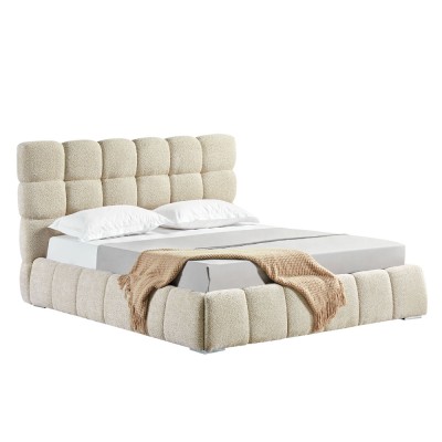 PUFFY ΚΡΕΒΑΤΙ (ΓΙΑ ΣΤΡΩΜΑ 160x200cm) 228x188x120 BEIGE 
