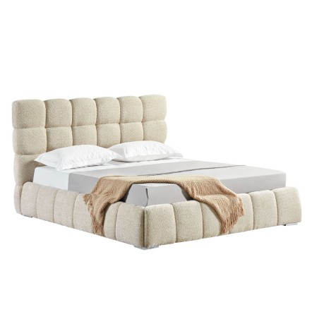 PUFFY ΚΡΕΒΑΤΙ (ΓΙΑ ΣΤΡΩΜΑ 160x200cm) 228x188x120 BEIGE 