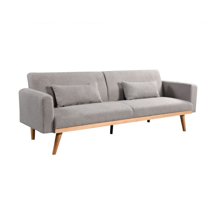 PANTA ΚΑΝΑΠΕΣ ΚΡΕΒΑΤΙ 3ΘΕΣΙΟΣ ΓΚΡΙ ΑΝΟΙΧΤΟ 210x77x77cm