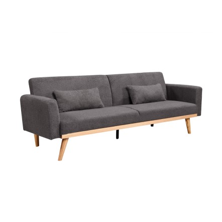 PANTA ΚΑΝΑΠΕΣ ΚΡΕΒΑΤΙ 3ΘΕΣΙΟΣ ΓΚΡΙ ΣΚΟΥΡΟ 210x77x77cm