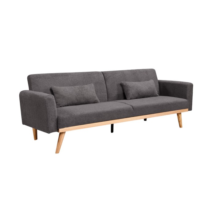 PANTA ΚΑΝΑΠΕΣ ΚΡΕΒΑΤΙ 3ΘΕΣΙΟΣ ΓΚΡΙ ΣΚΟΥΡΟ 210x77x77cm