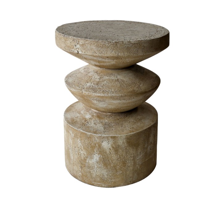 SANDY SIDE TABLE ΚΑΦΕ ΑΝΟΙΧΤΟ 38.5x38.5x51cm