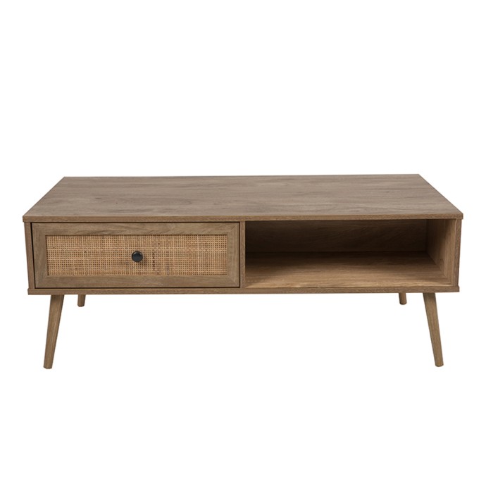 AMMOS COFFEE TABLE ΜΕ 1ΣΥΡΤΑΡΙ 110x59xY41,4cm  ΦΥΣΙΚΟ|RATTAN 