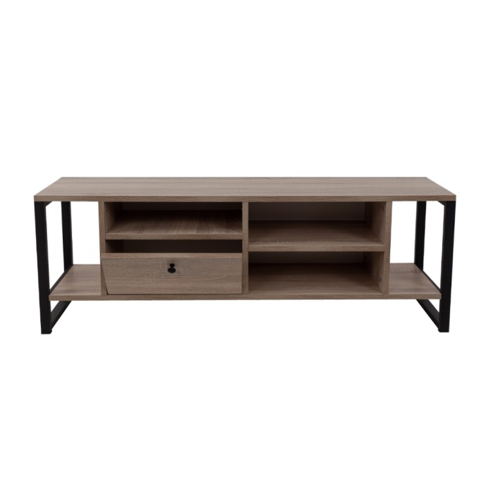 SPACE TV STAND 2ΡΑΦΙΑ 1ΣΥΡΤΑΡΙ SONOMA ΜΑΥΡΟ 120x35xH45cm