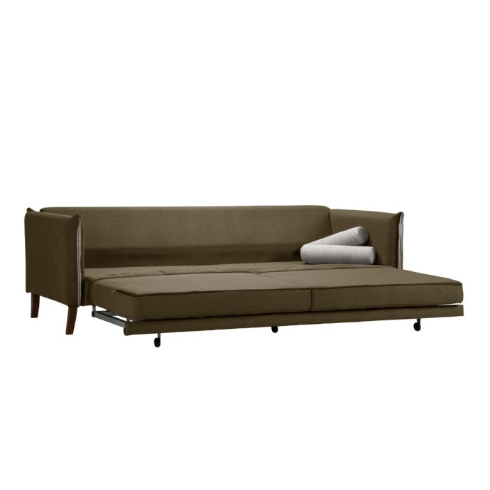 COMMODO ΚΑΝΑΠΕΣ ΚΡΕΒΑΤΙ 3ΘΕΣΙΟΣ CAMEL BEIGE 230x81xH88cm