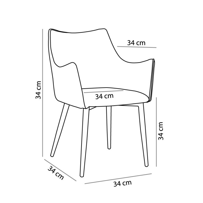 MALONE ΚΑΡΕΚΛΑ ΠΟΛΥΘΡΟΝΑ TABAC 46x61xH86,5cm