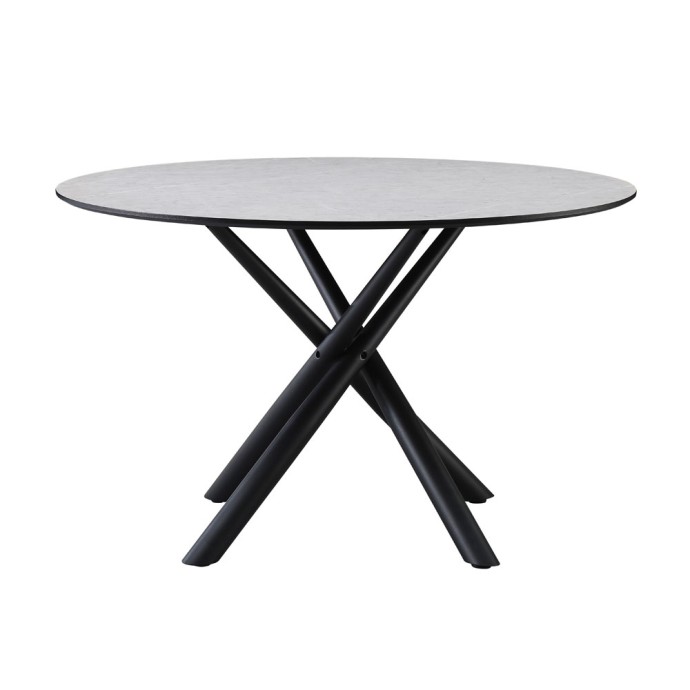 VOTSALO ΤΡΑΠΕΖΙ STONE ΓΚΡΙ 120x120xH75cm