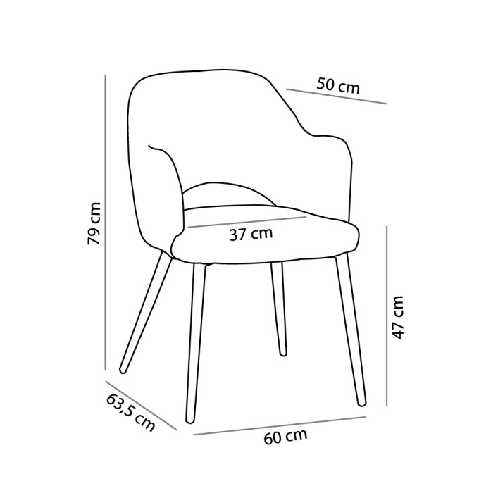 ASCOT ΚΑΡΕΚΛΑ ΠΟΛΥΘΡΟΝΑ ΠΡΑΣΙΝΟ 60x63,5xH79cm