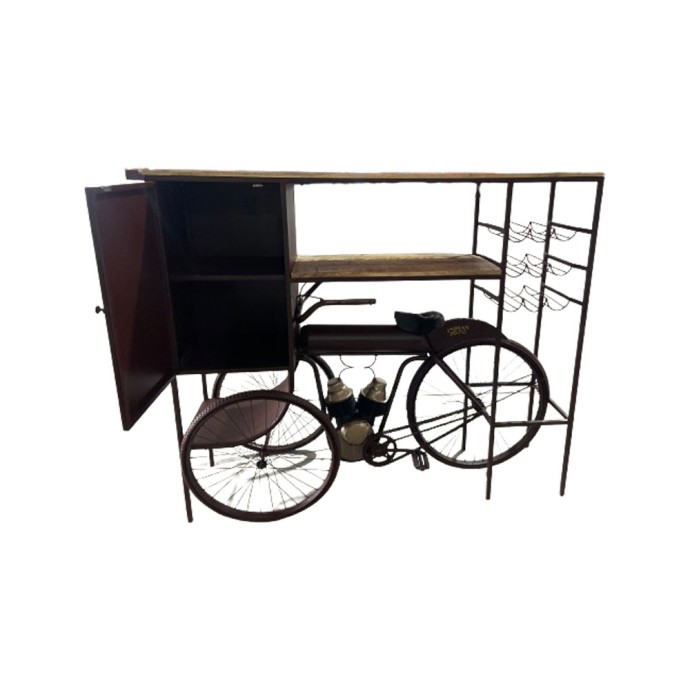 TRICYCLE ΚΟΝΣΟΛΑ BAR BORDEAUX ΦΥΣΙΚΟ 178x53xH145cm