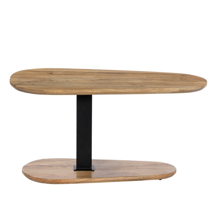 LEVEL COFFEE TABLE ΦΥΣΙΚΟ ΜΑΥΡΟ 95x65xH48cm