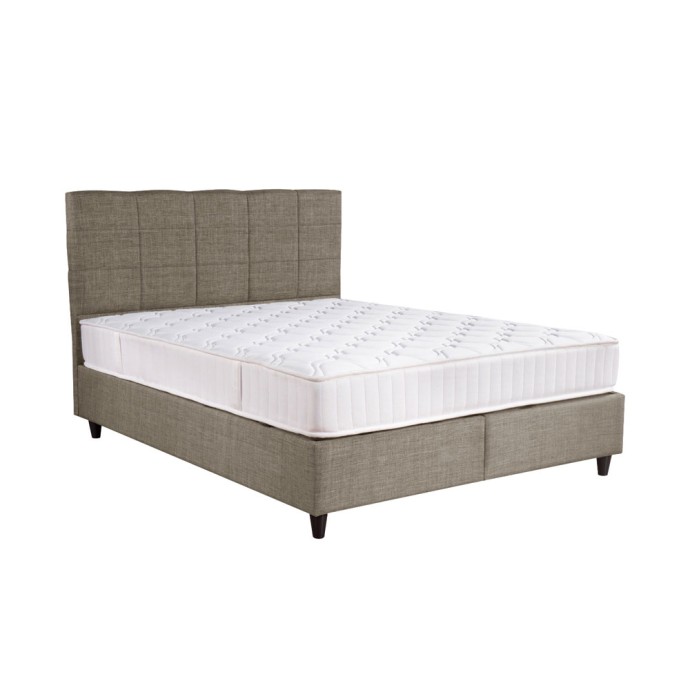 DEAL SET ΚΡΕΒΑΤΙ ΜΕ ΑΠΟΘΗΚ. ΧΩΡΟ ΚΑΙ ΣΤΡΩΜΑ BEIGE 14-753 210x162xH120cm